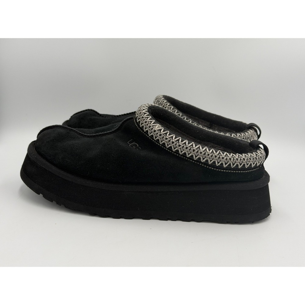 UGG Tazz Platform Slippers Womens 8 Black Suede 1122553 - Picture 9 of 10